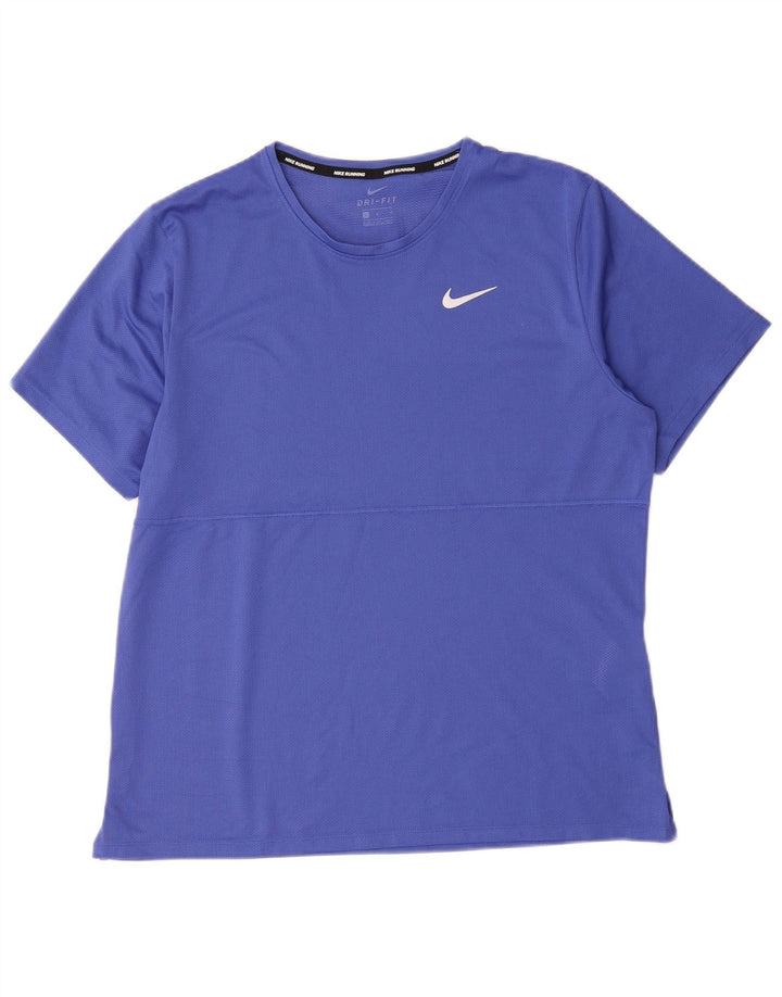Nike Dri Fit majica kratkih rukava, veliki plavi poliester