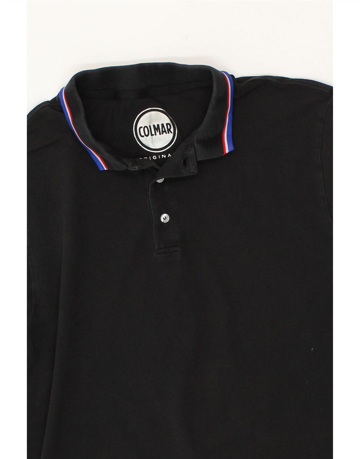 COLMAR Boys Polo Shirt 15-16 Years Large Black Vintage Colmar and Second-Hand Colmar from Messina Hembry 
