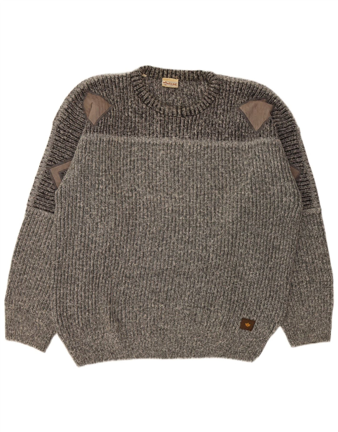 FIUME muški džemper s okruglim izrezom 2XL sivi akril u boji