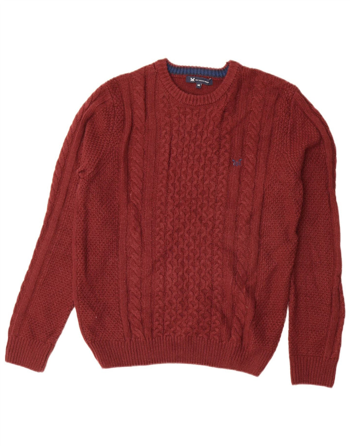 Crew Clothing Muški pulover s ovratnikom Srednje kestenjasti akril