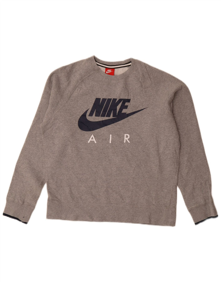 Nike muški džemper s grafičkim motivima, srednje sivi flekasti pamuk