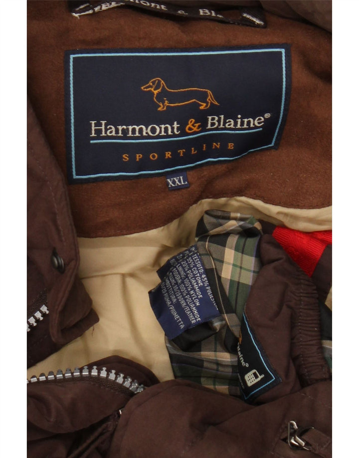 Harmont & Blaine muški podstavljeni kaput UK 44 2XL smeđi poliester
