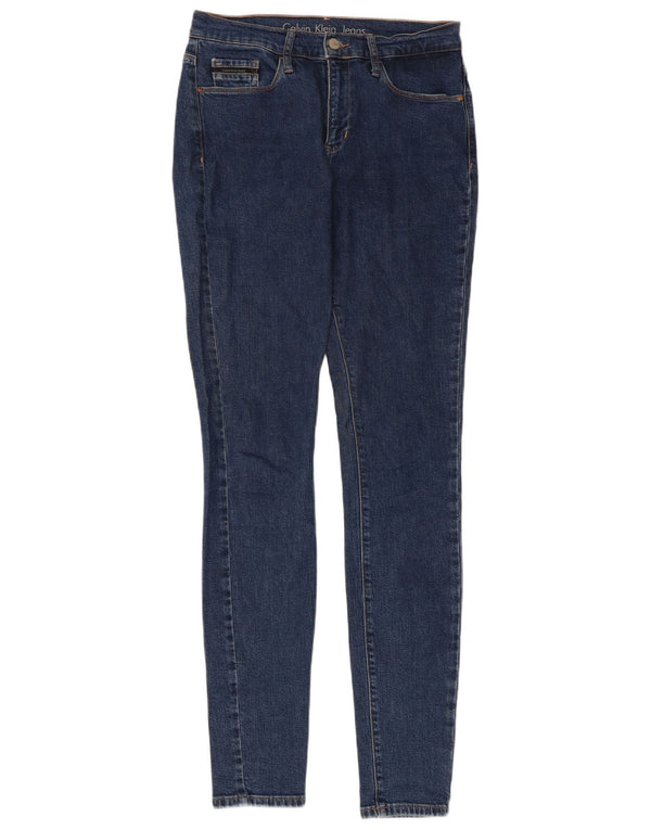 CALVIN KLEIN Ženske uske traperice W29 L34 tamnoplave