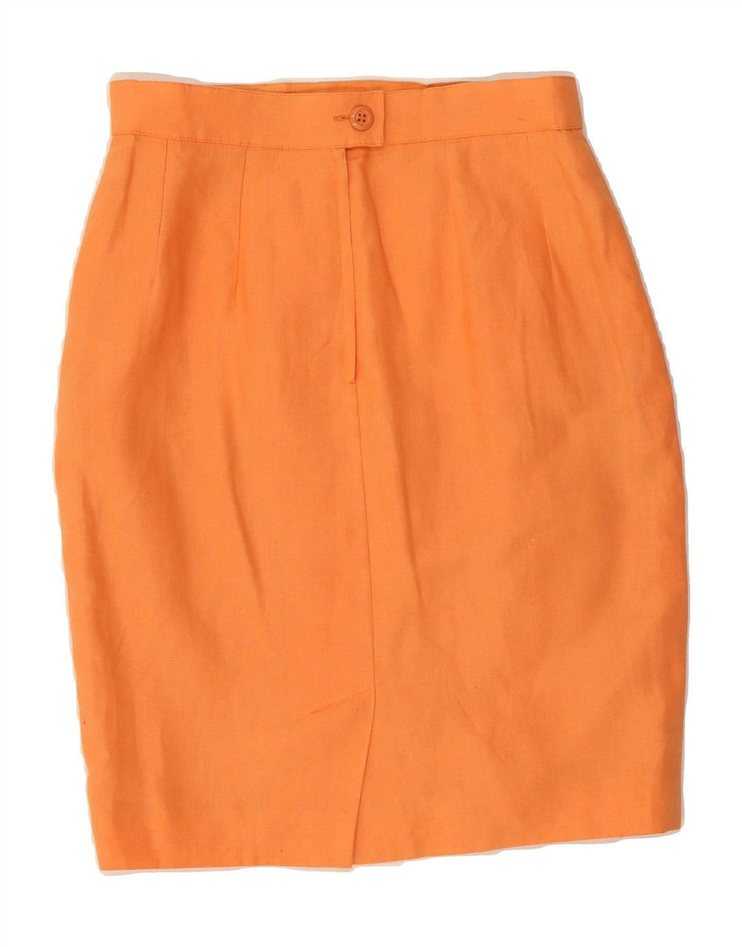 MAX & CO. Womens Pencil Skirt UK 12 Medium W28 Orange Linen Vintage Max & Co. and Second-Hand Max & Co. from Messina Hembry 