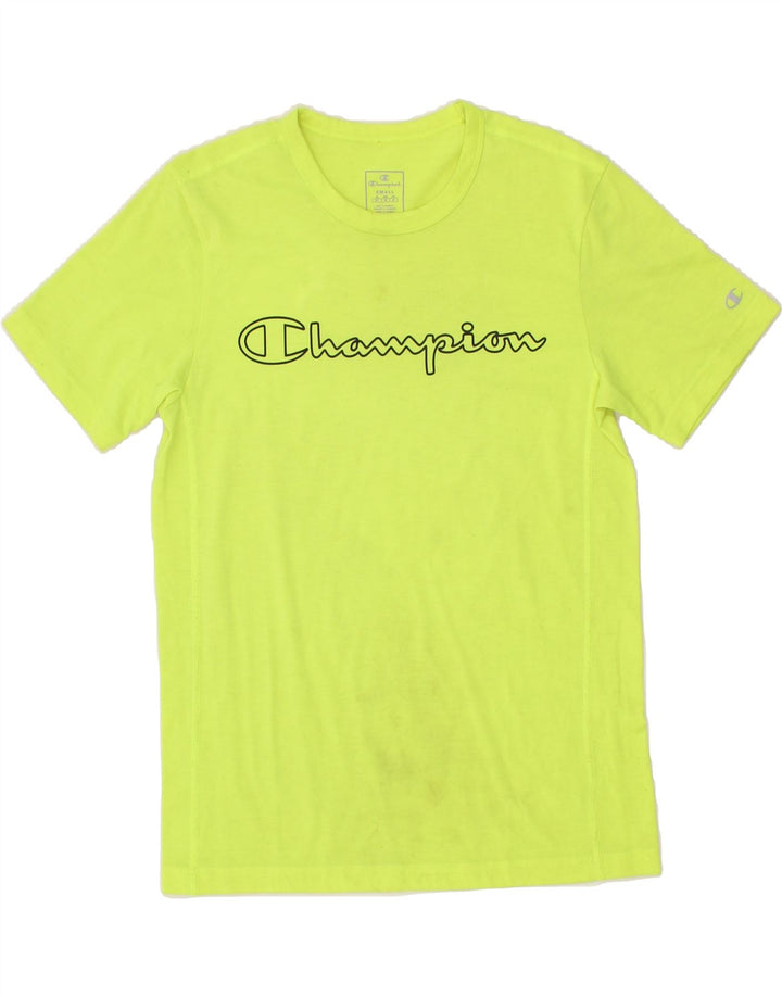CHAMPION Mens Graphic T-Shirt Top Small Green Vintage Champion and Second-Hand Champion from Messina Hembry 