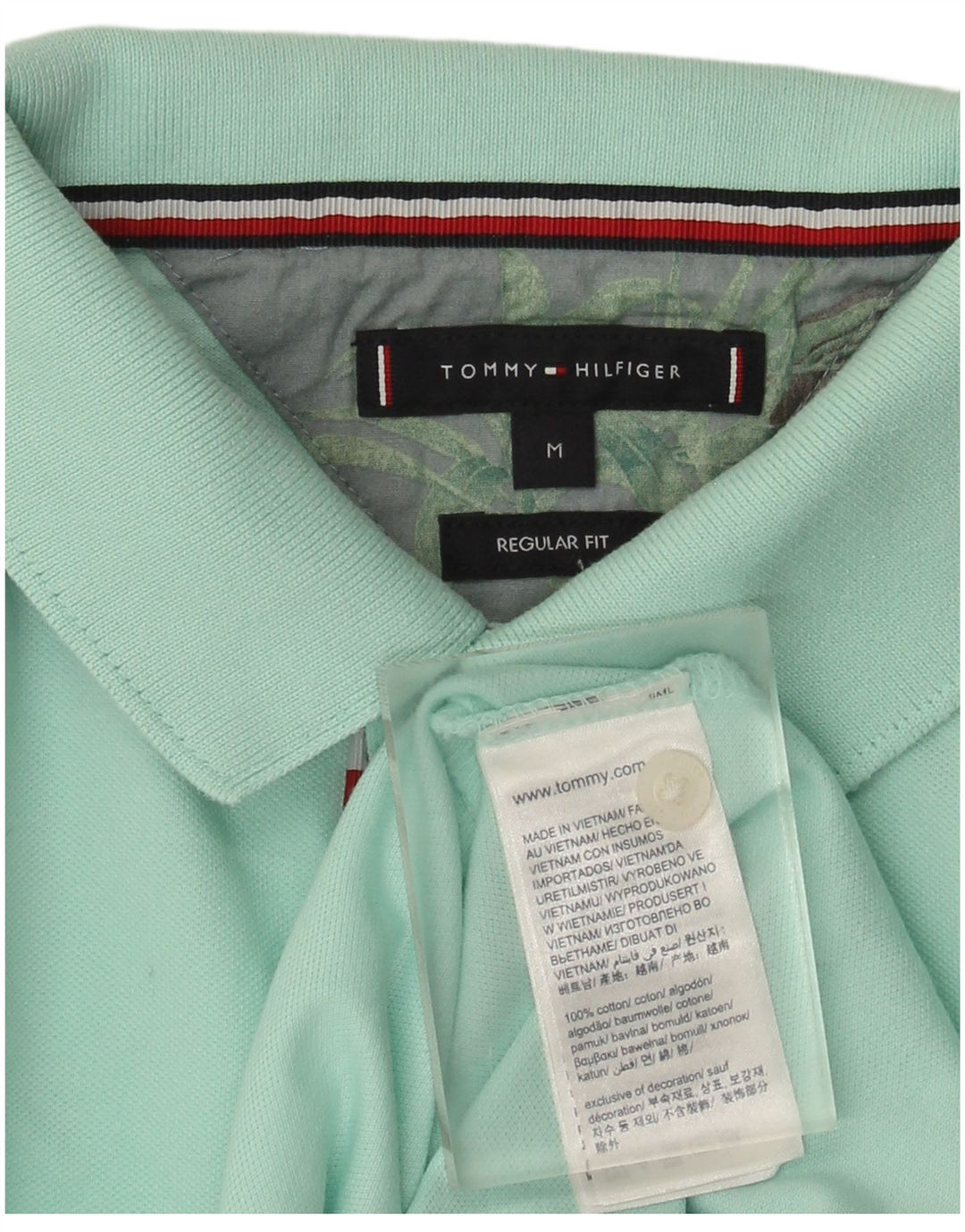 Tommy Hilfiger muška polo majica srednjeg tirkiznog kroja srednje kroja