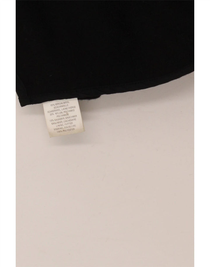 Vintage ženski kaput s plaštom jedne veličine crne vune