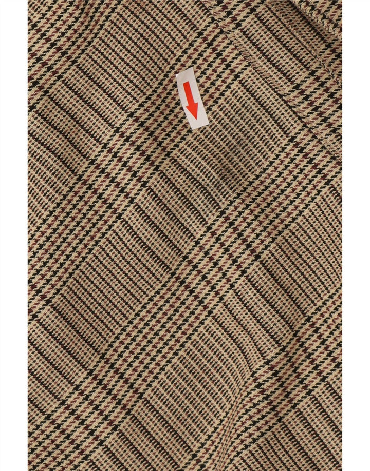 Zara ženska bomber jakna s punim patentnim zatvaračem UK 14 srednje bež karirani poliester