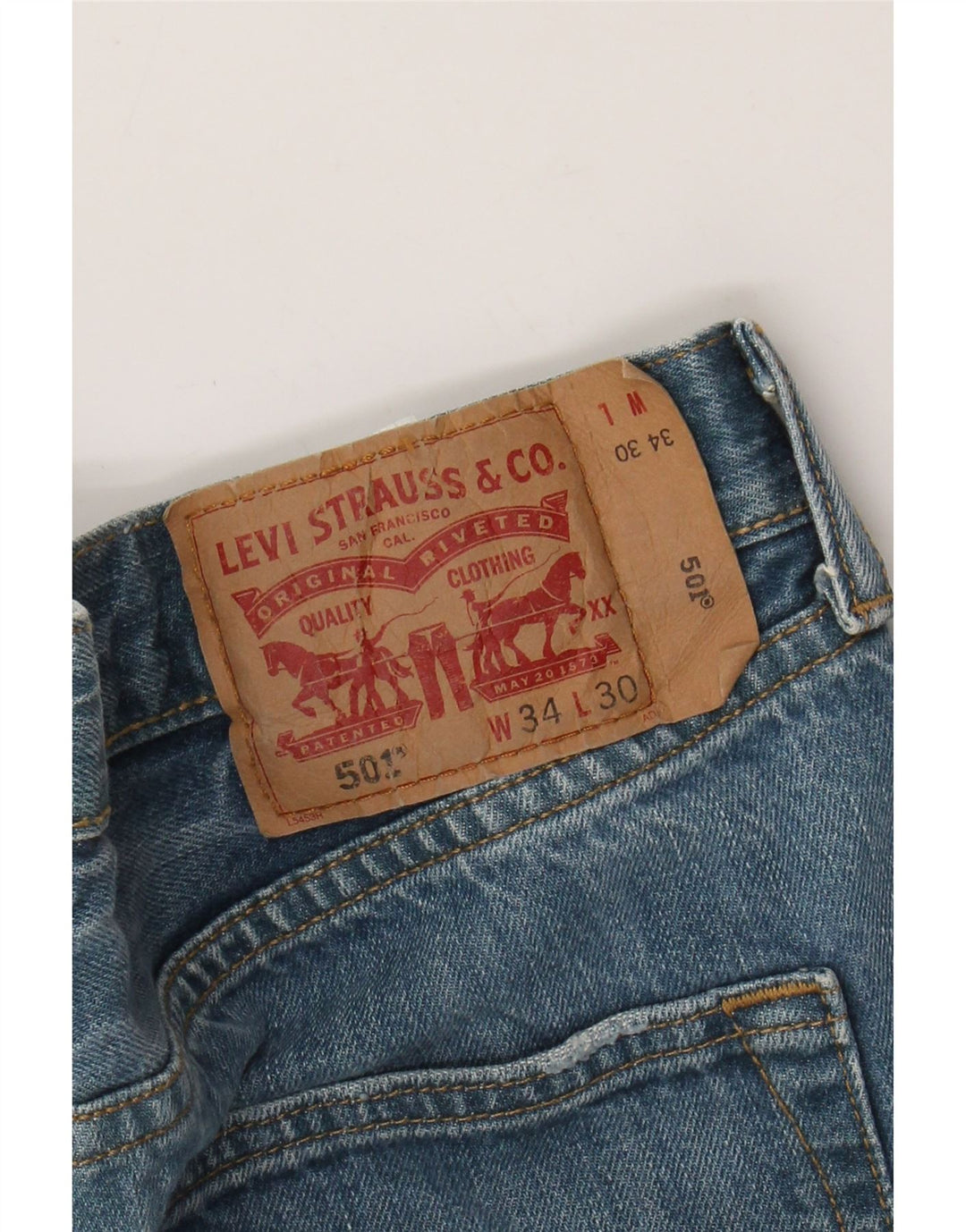 Levi's muške 501 ravne traperice W34 L30 plavi pamuk