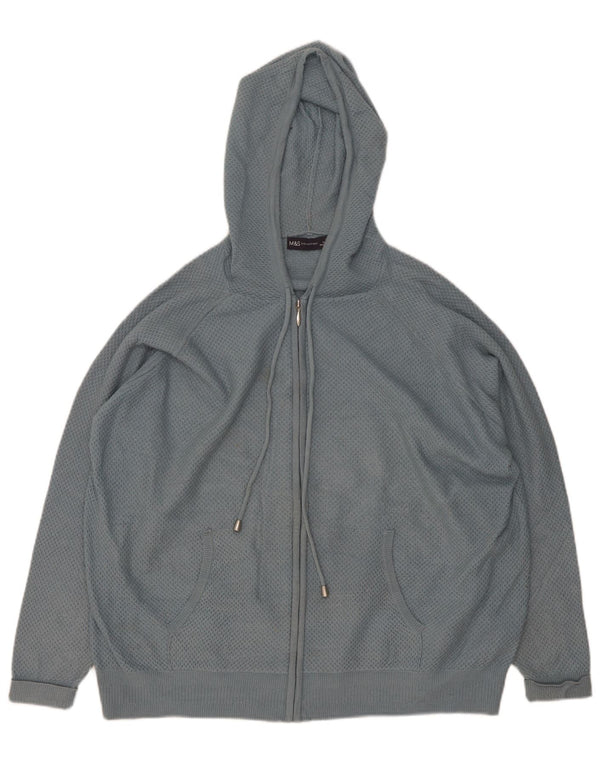 Marks & Spencer ženski široki pulover s kapuljačom UK 16 Large Blue