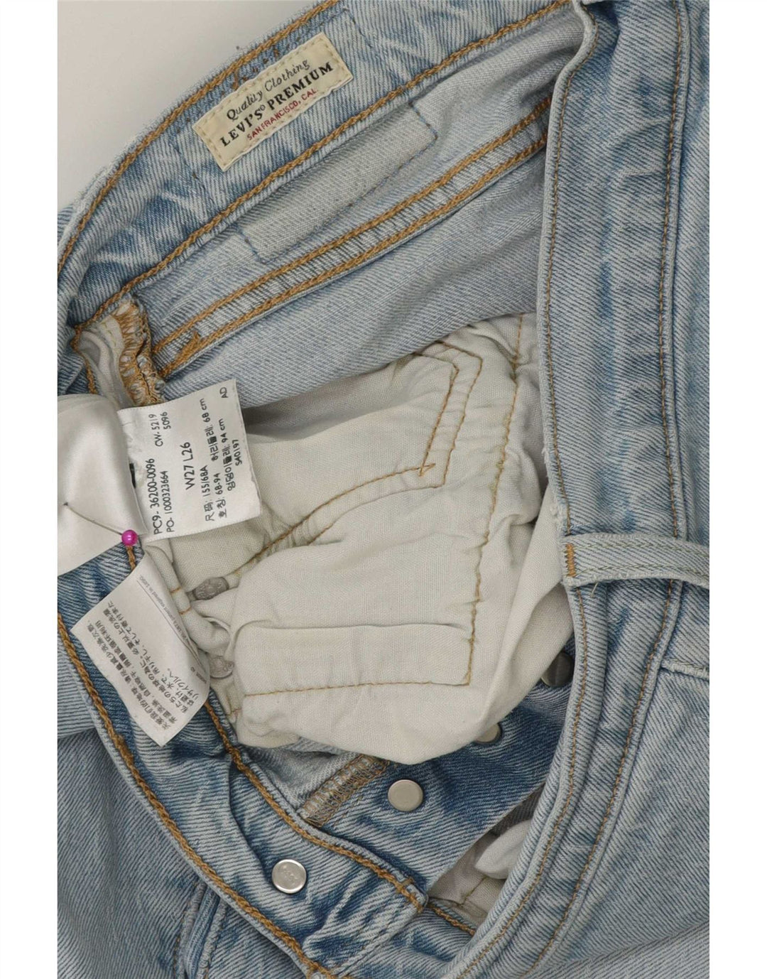 Levi's ženske ravne traperice W27 L26 plavi pamuk