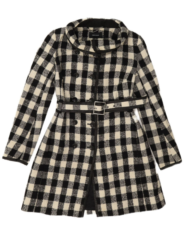Ženski kaput Karen Millen UK 6 XS od crne gingham vune