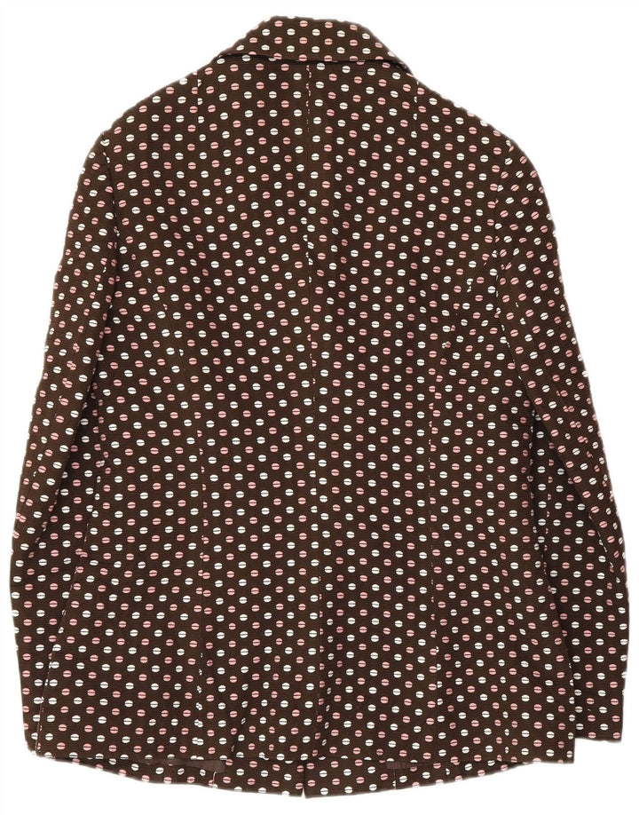 Vintage ženski set od 2 komada s 3 gumba IT 48 XL, smeđa točkasta