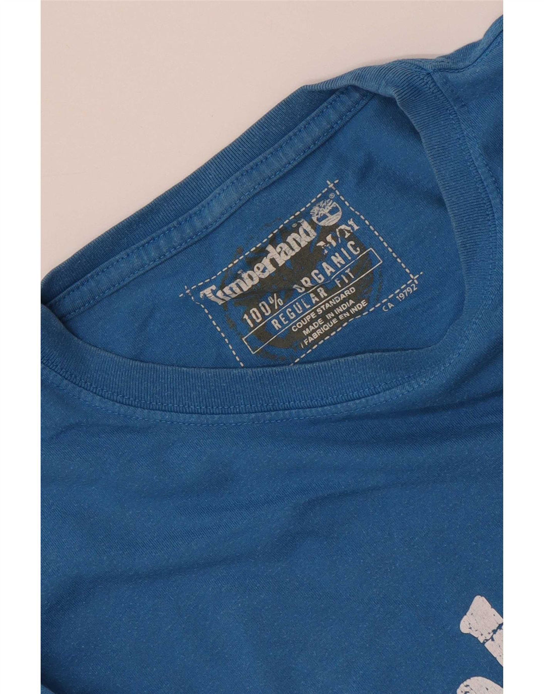 Timberland muška majica kratkih rukava standardnog kroja srednje plavi pamuk