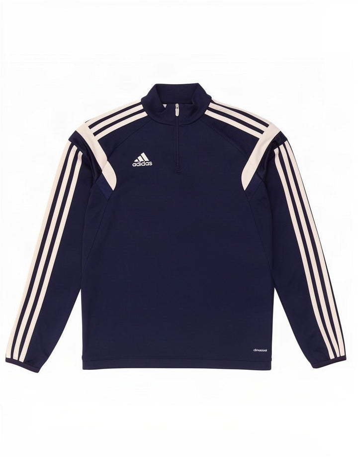 Adidas Boys Climacool Pullover Trenirka Top 11-12 Years Large Navy Blue