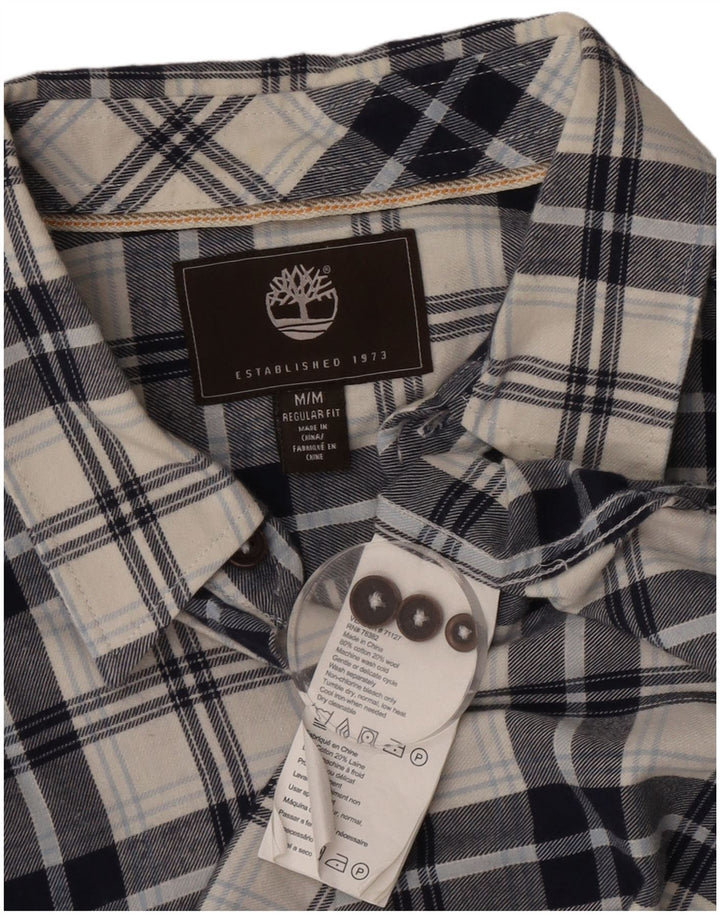 Timberland muška flanelska košulja standardnog kroja, srednje plavi karirani pamuk