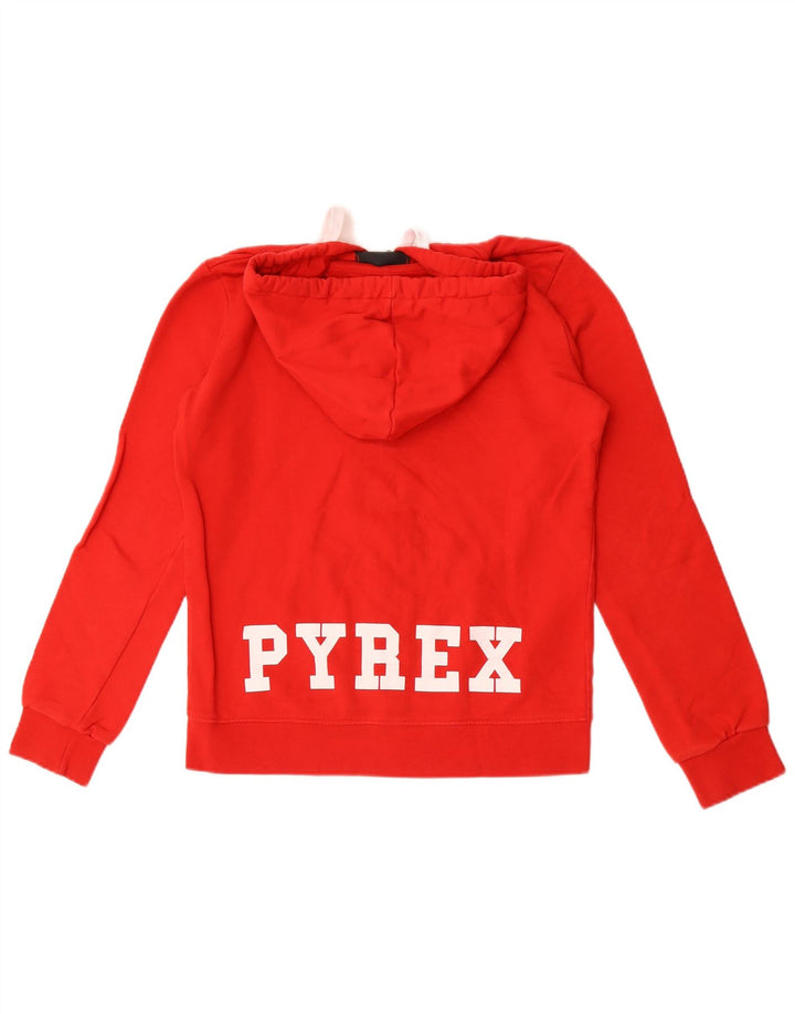 Pyrex ženski džemper s kapuljačom s patentnim zatvaračem UK 14 Srednje crveni pamuk