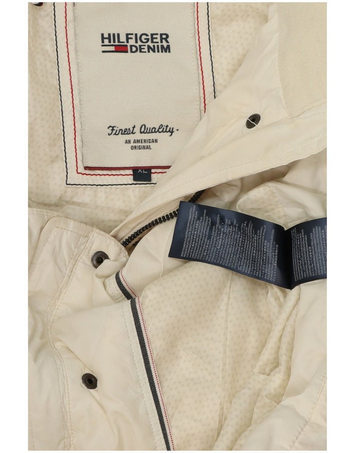 Tommy Hilfiger ženska podstavljena jakna s kapuljačom UK 18 XL bijeli poliester