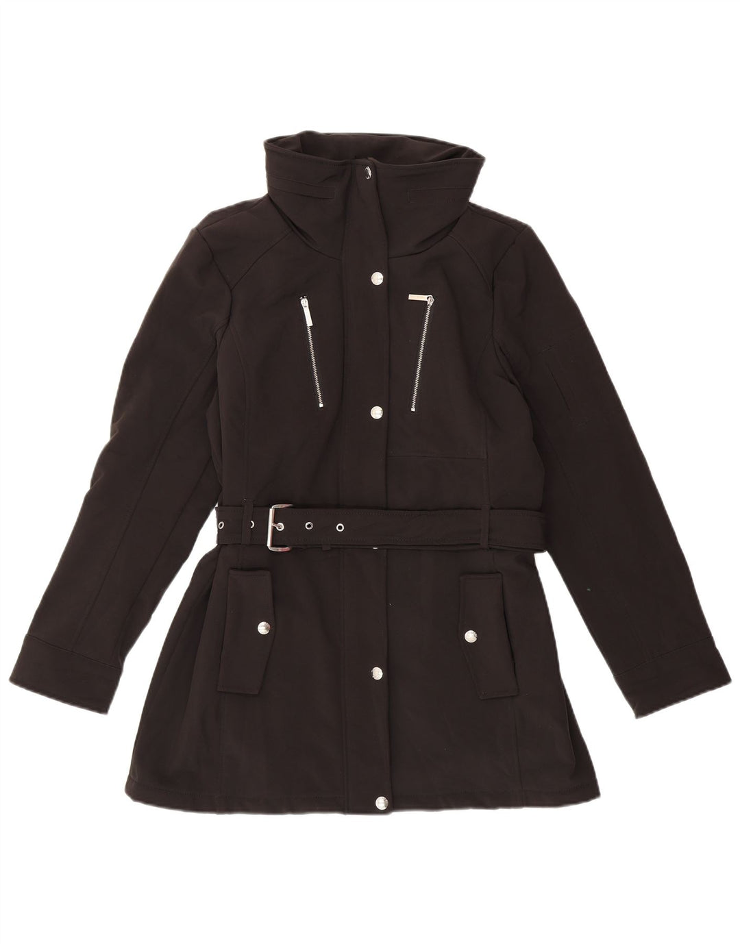 MICHAEL KORS Ženska pomoćna jakna UK 14 Veliki crni poliester