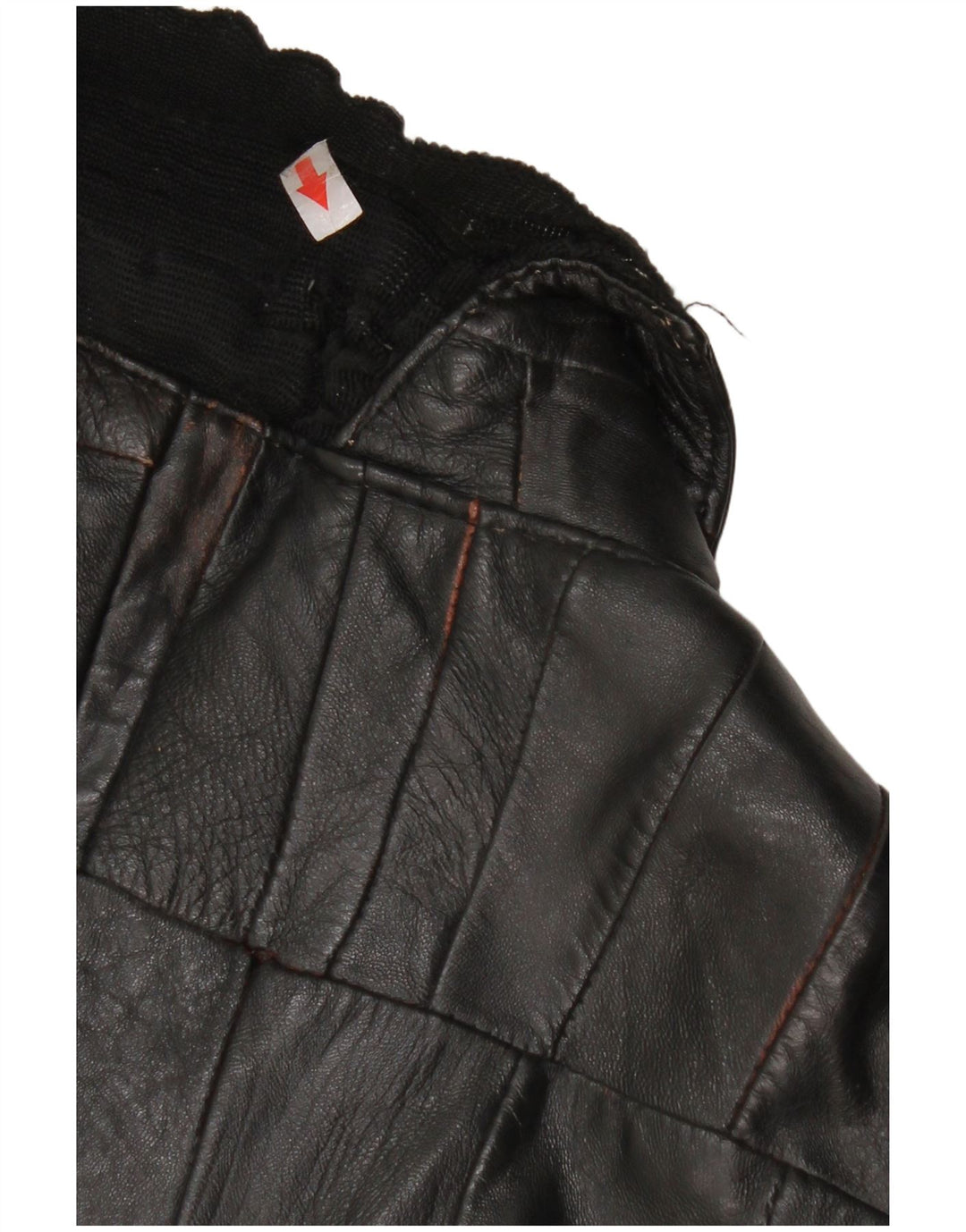 Vintage ženska bomber kožna jakna UK 12 srednje crna koža
