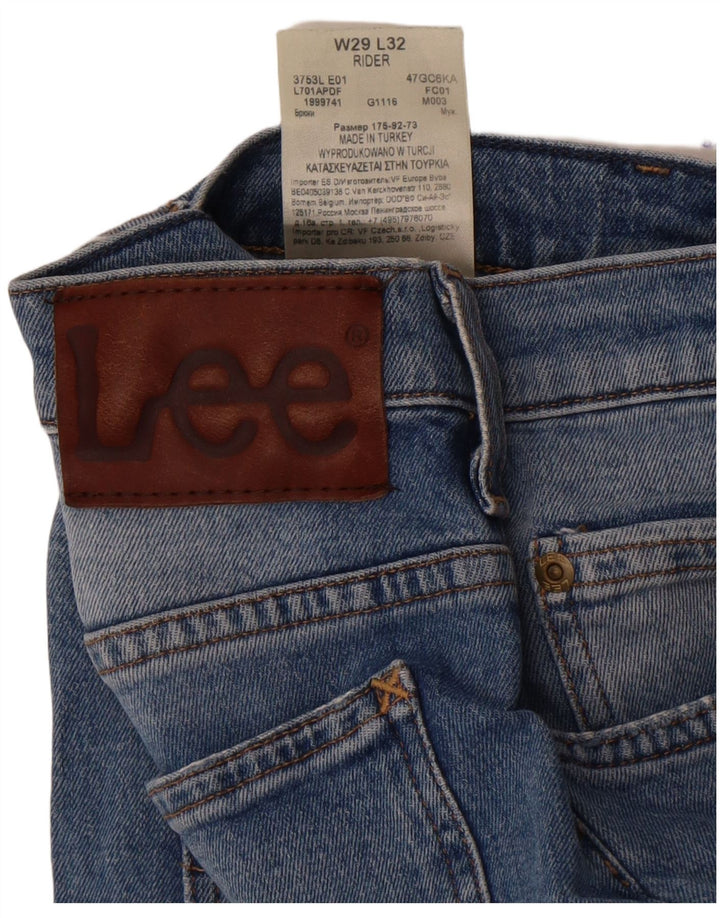 Lee Mens Rider Slim Jeans W29 L32 Plavi pamuk