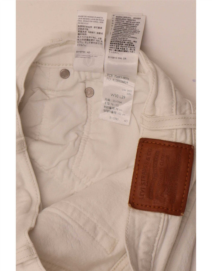 Levi's ženske ravne traperice W30 L29 bijeli pamuk