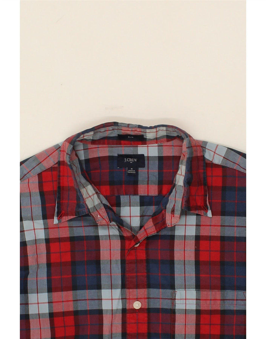 J. CREW Mens Slim Shirt Medium Multicoloured Check Cotton Vintage J. Crew and Second-Hand J. Crew from Messina Hembry 