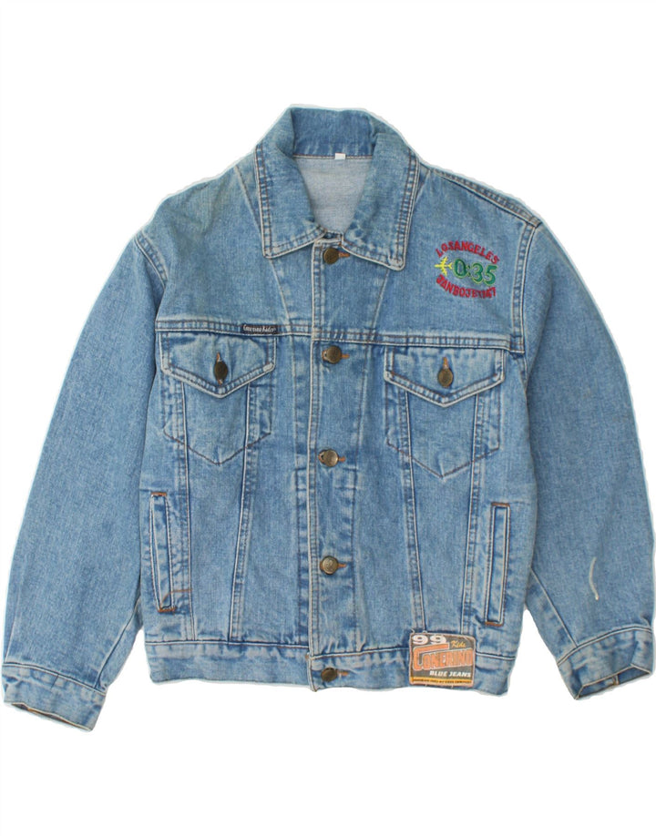 VINTAGE Boys Denim Jacket 9-10 Years Blue Vintage Vintage and Second-Hand Vintage from Messina Hembry 
