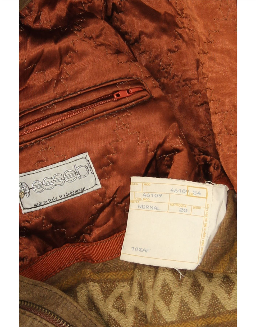 Essebi muška kožna jakna IT 54 2XL smeđa koža