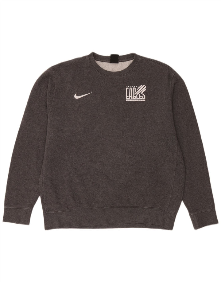 Veliki sivi pamuk Nike Eagles Graphic Sweatshirt džemper
