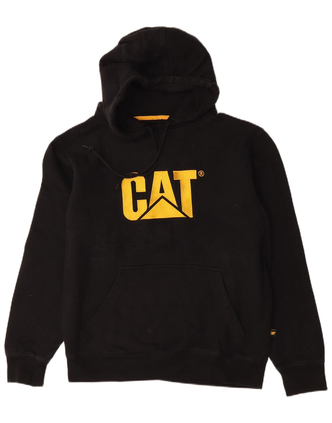 Caterpillar muška majica s kapuljačom srednje veličine, crni pamuk