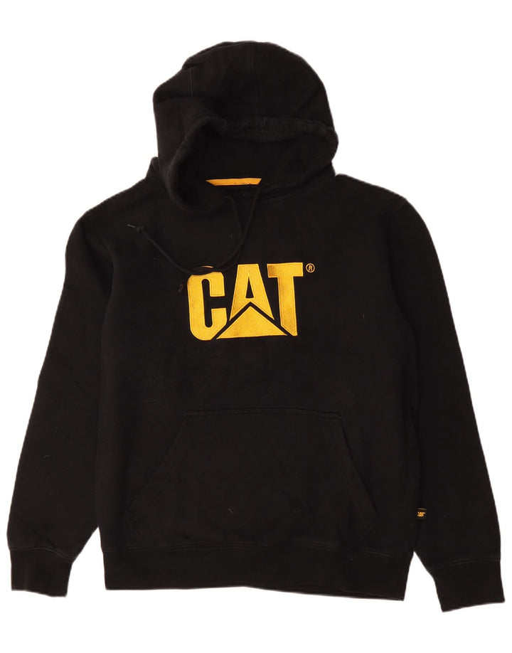 Caterpillar muška majica s kapuljačom srednje veličine, crni pamuk