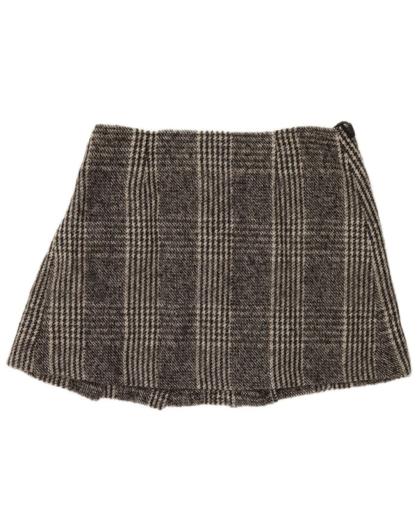 Max & Co. Ženska mini suknja na omot UK 14 Large W34 Siva karirana vuna