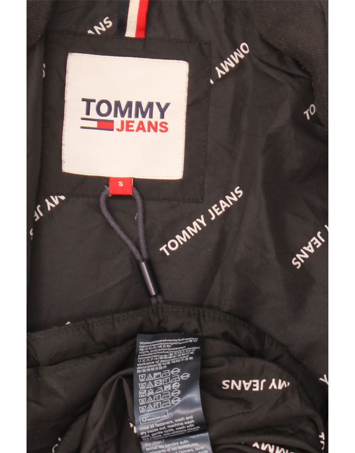Tommy Hilfiger ženski preveliki podstavljeni kaput UK 10 Mali crni poliester