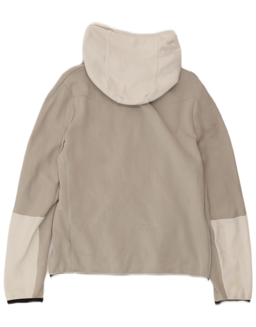 NIKE pulover s kapuljačom na patentni zatvarač za dječake 13-14 godina XL sivi pamuk u blokovima boja