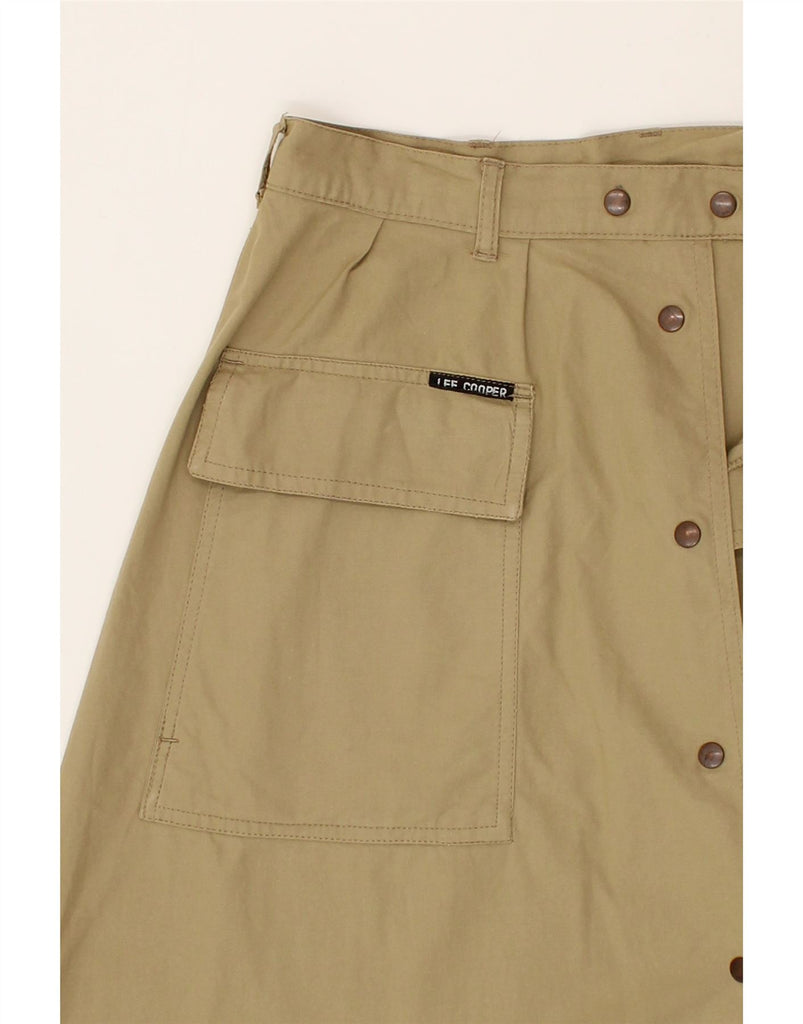 LEE COOPER Womens A-Line Skirt EU 40 Medium W27 Beige Vintage Lee Cooper and Second-Hand Lee Cooper from Messina Hembry 