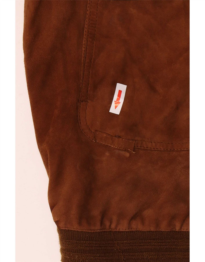 Vintage muška bomber jakna od brušene kože IT 62 5XL bež koža