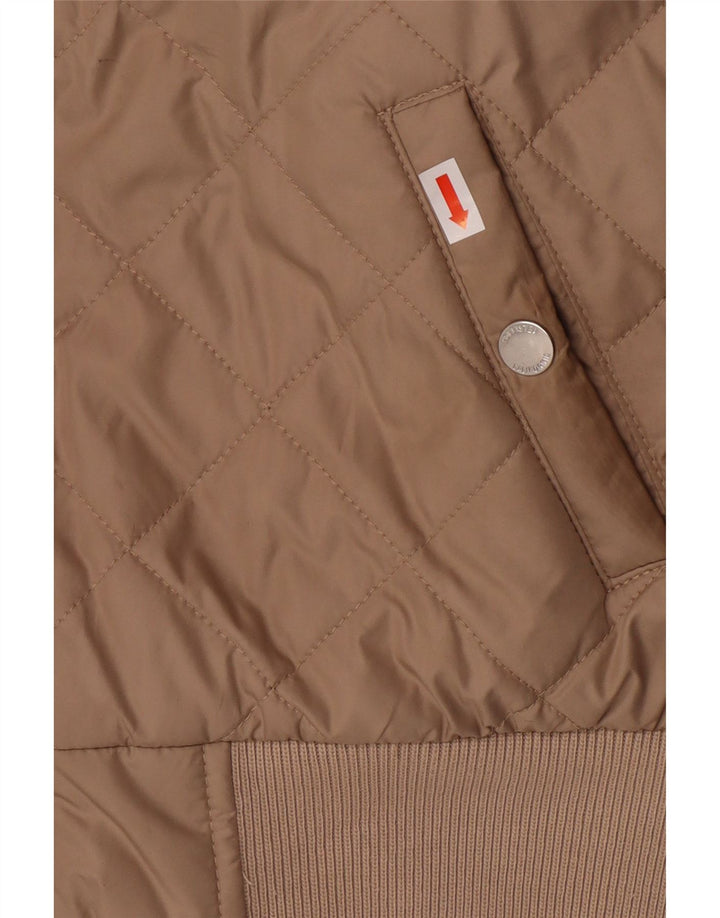 HOLLISTER Ženska prošivena jakna s kapuljačom UK 10 Small Beige Poliester