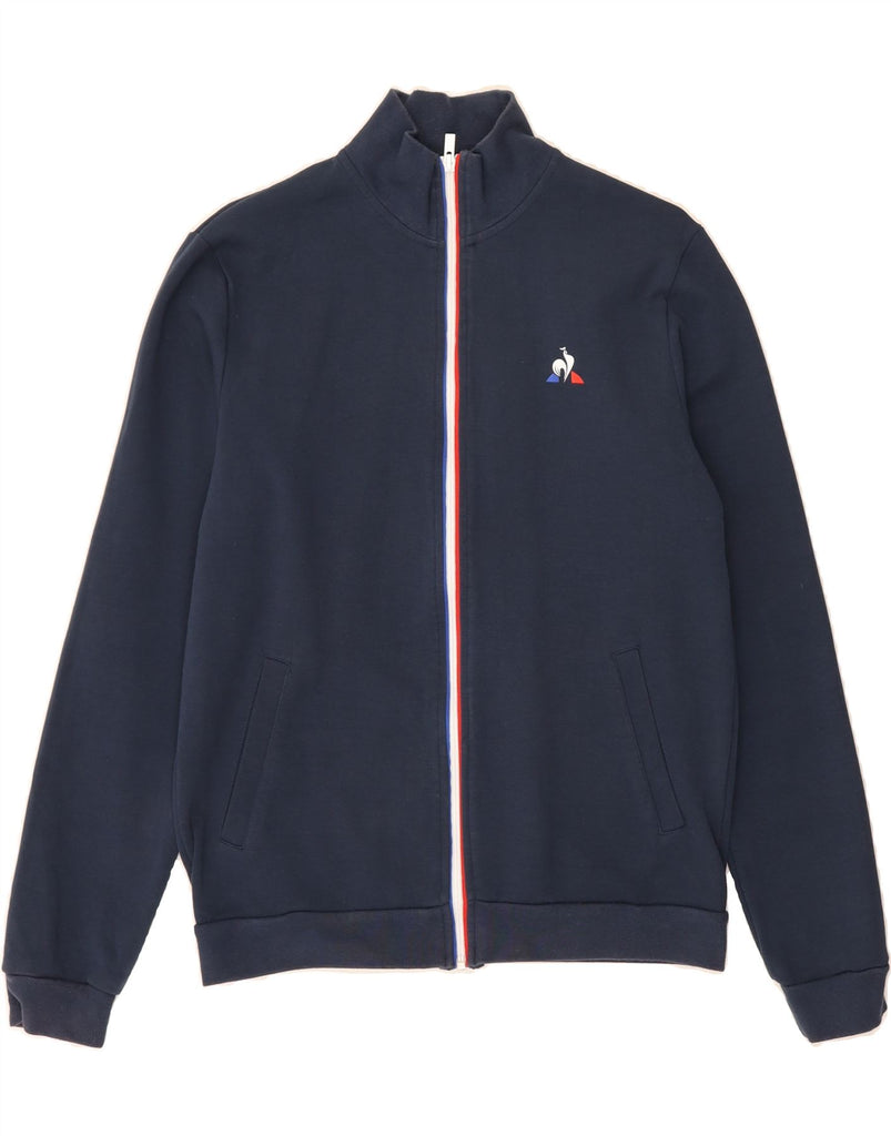 LE COQ SPORTIF Mens Tracksuit Top Jacket Medium Navy Blue Cotton Vintage Le Coq Sportif and Second-Hand Le Coq Sportif from Messina Hembry 