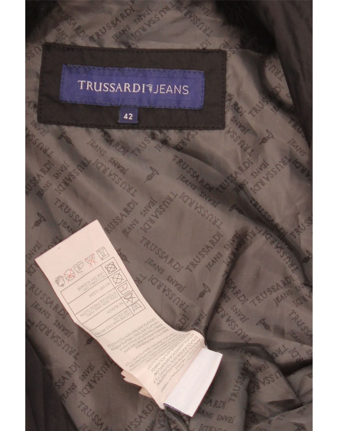 Ženska kratka podstavljena jakna Trussardi Jeans IT 42 srednji crni poliester