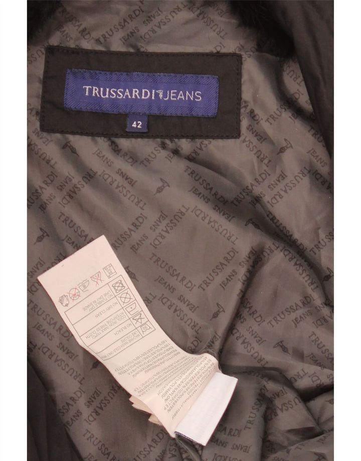 Ženska kratka podstavljena jakna Trussardi Jeans IT 42 srednji crni poliester