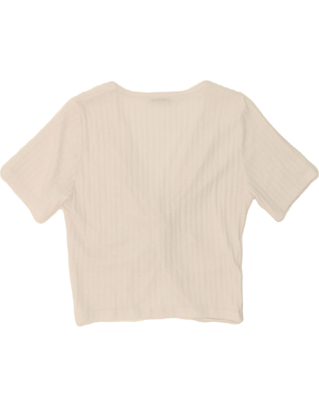 ZARA Womens Crop Blouse Top UK 12 Medium White Vintage Zara and Second-Hand Zara from Messina Hembry 