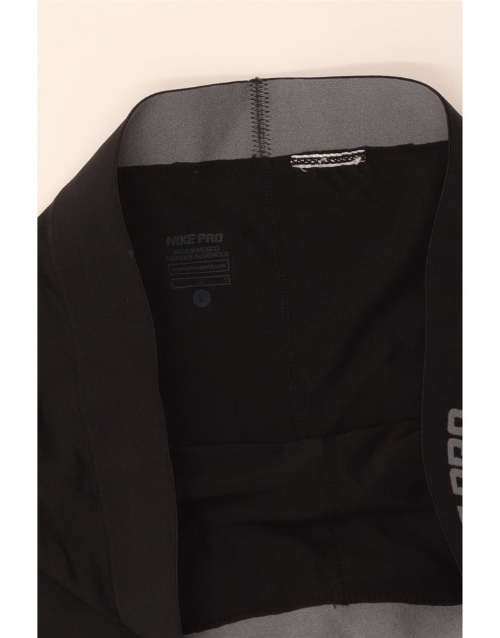 Nike Ženske Dri Fit Graphic Sport Shorts UK 14 Large Black