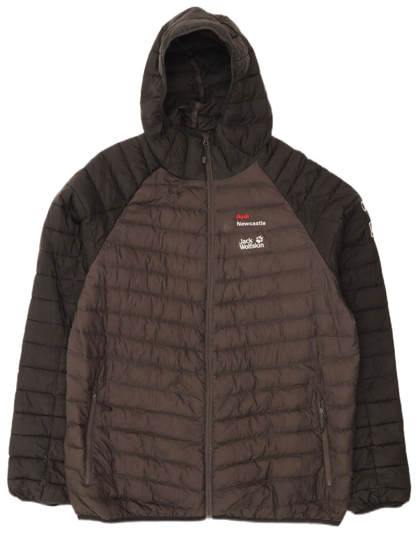 Jack Wolfskin muška podstavljena jakna s kapuljačom UK 44/46 XL Black Colourblock