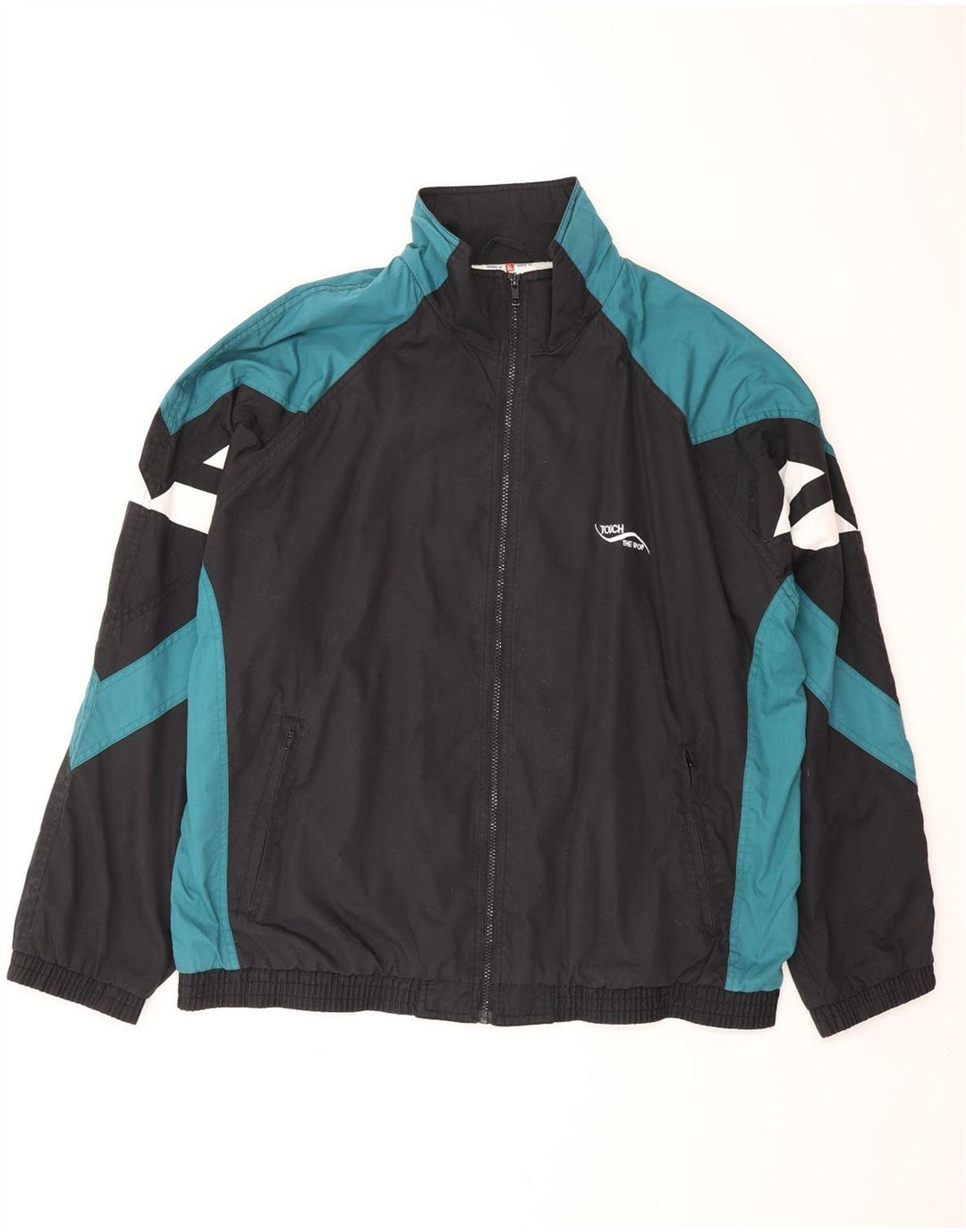 CRANE Muška gornja jakna trenirke širokog kroja XL crni poliester u boji