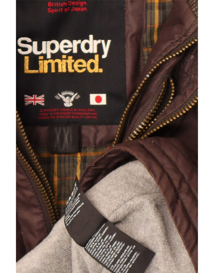 Superdry muška parka jakna s kapuljačom regularnog kroja 2XL smeđi pamuk