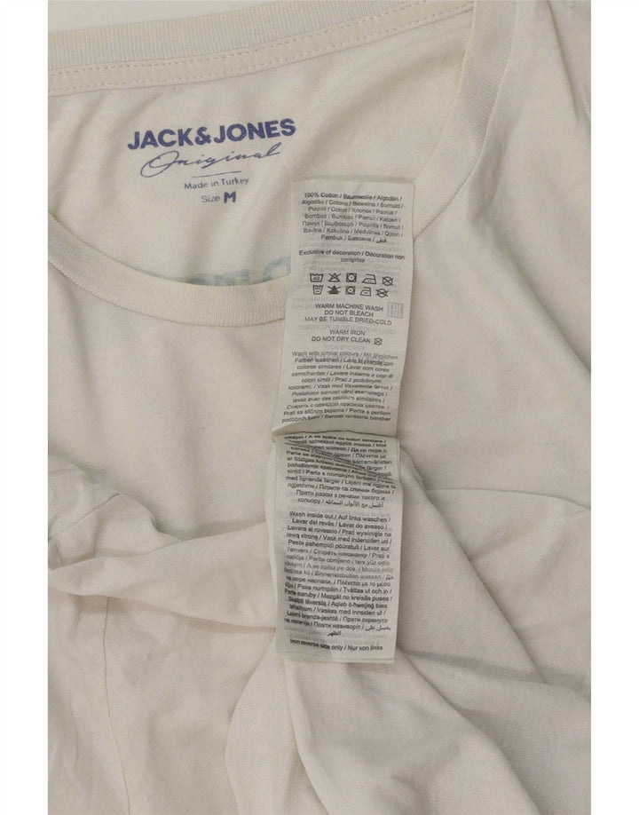 Jack & Jones muška majica kratkih rukava srednje veličine, bijeli pamuk