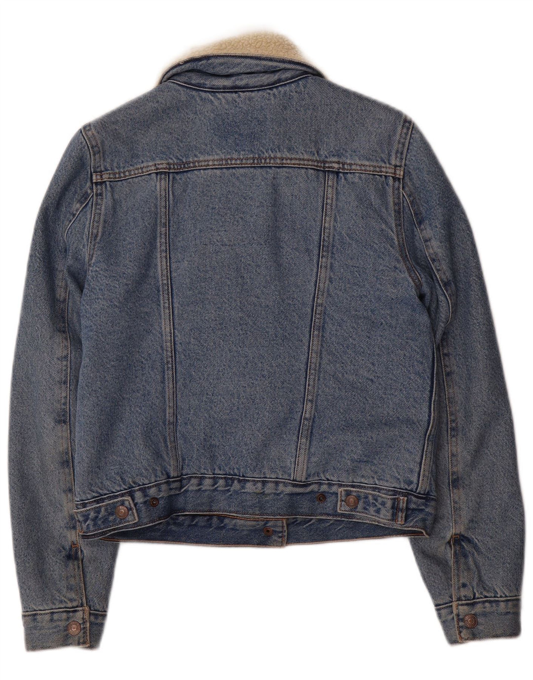 LEVI'S ženska traper šerpa jakna UK 6 XS plavi pamuk