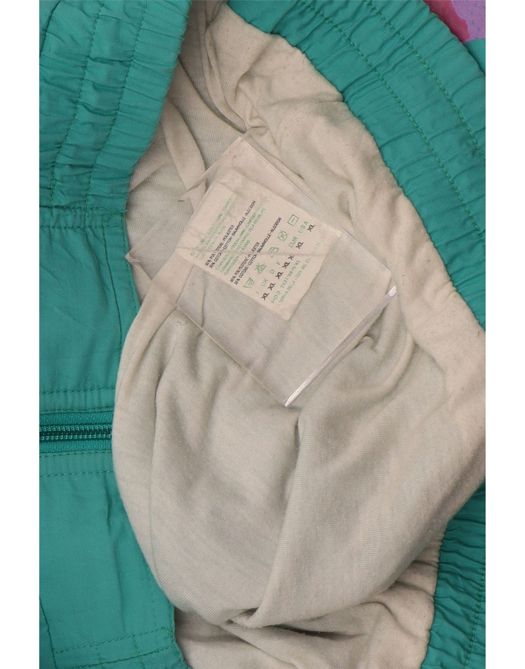 VINTAGE muška trenirka Gornja jakna XL Tirkizna poliesterska boja