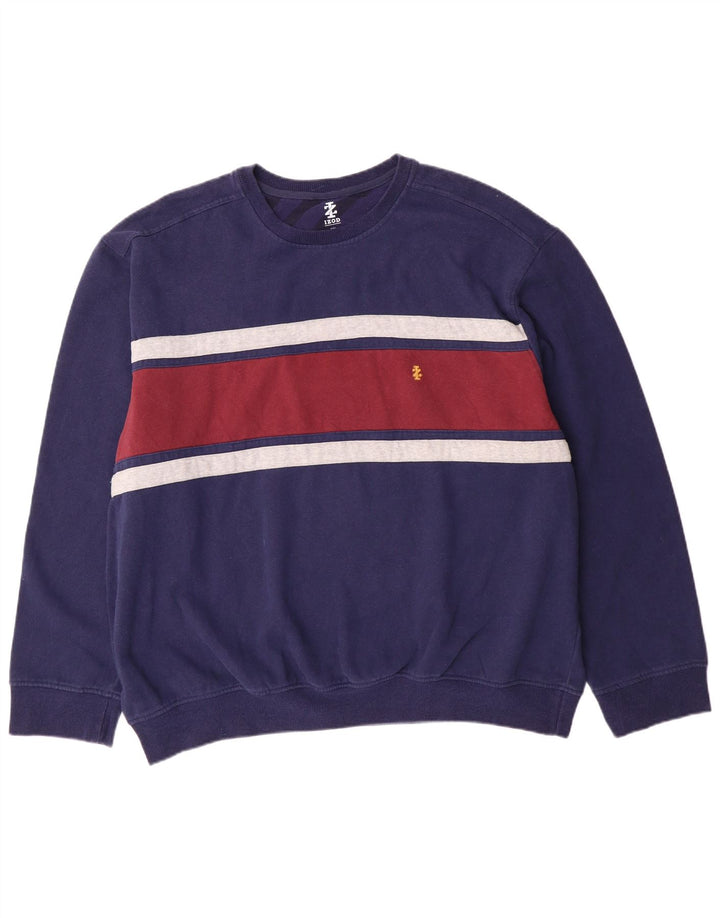 Izod muški džemper 2XL tamnoplavi pamuk na pruge